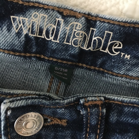 Wild Fable Rolled Cuff Denim Jean Shorts Women’s Size 0 - Picture 3 of 8